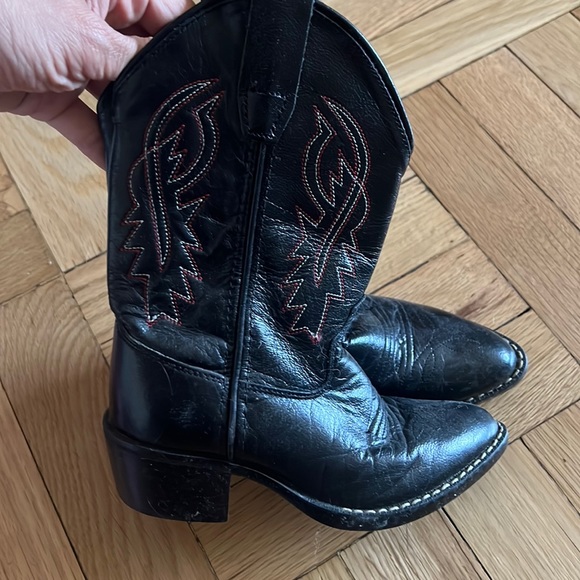 Old west leather cowboy boots size 100 (us 4) - Picture 1 of 7